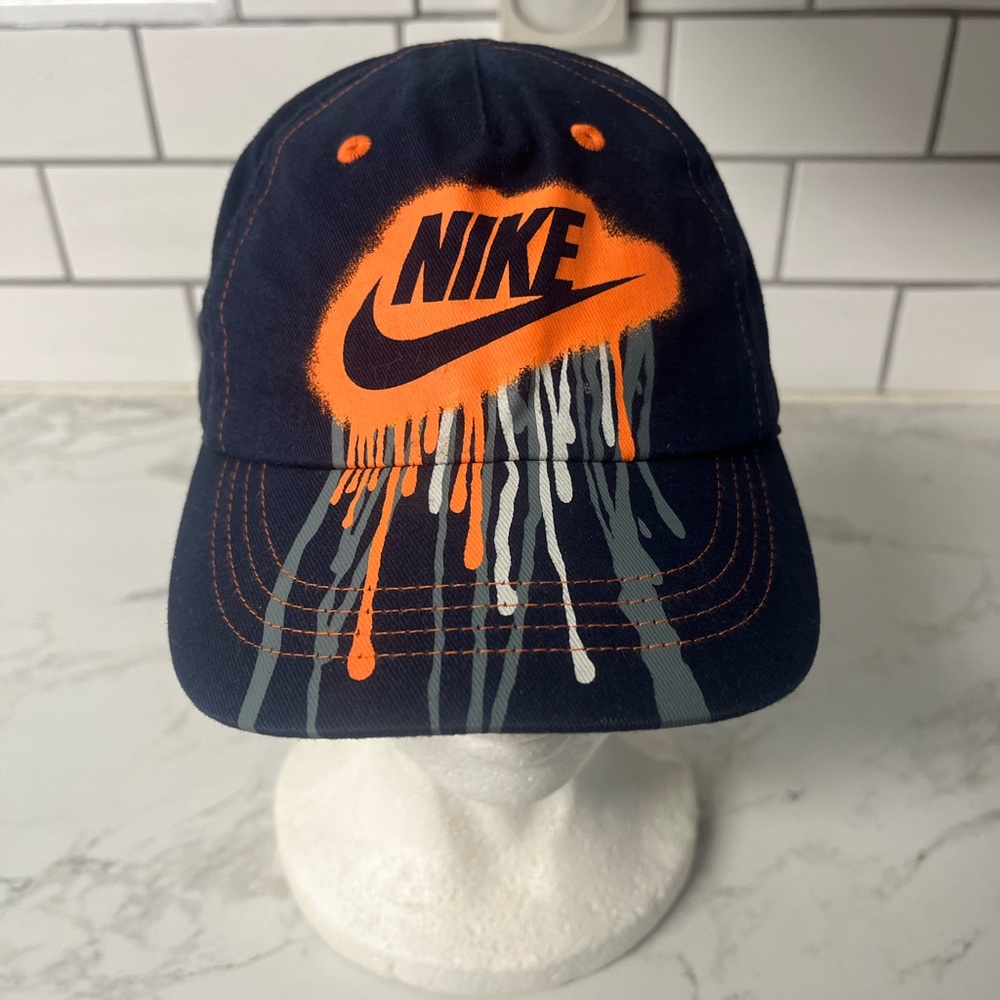 Adjustable toddler Nike paint drip‎ navy hat
